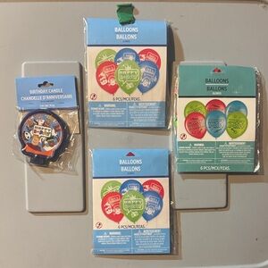 Festive Birthday Balloon and Candle Set